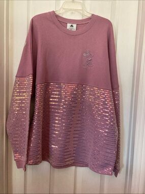 Disney Pink Mauve Sequin Minnie Sweatshirt